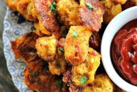 Crispy Bacon Cheddar Cauliflower Bites