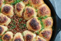 Loaded Cheeseburger Bombs Baked Bean Skillet