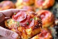 Cheesy Pepperoni Bialys Delights