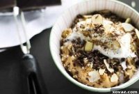 Mounds Bar Inspired Coconut Almond Dark Chocolate Rice Pudding