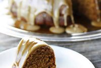 Maple Frosted Pumpkin Spice Cake with Cider Caramel