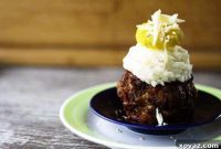 Homestyle Cheeseburger Meatloaf Bites and Loaded Cheesy Potatoes