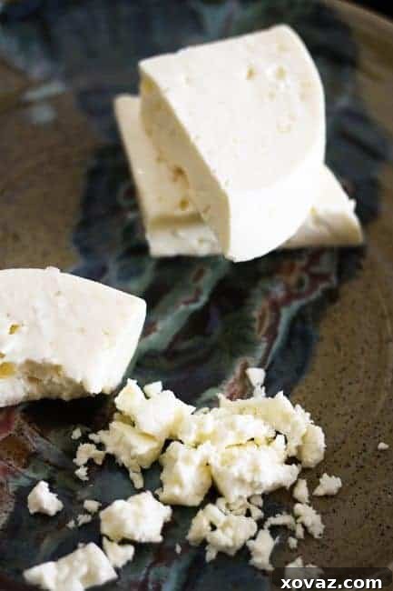 Perfect Homemade Feta Cheese in a glass jar