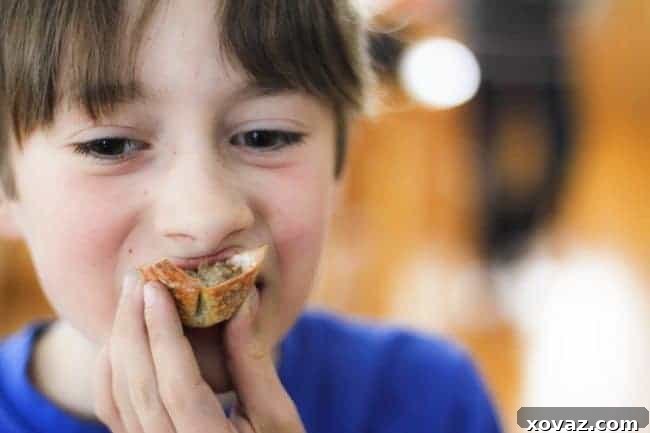 Leif enjoying the Cheeseburger Bites