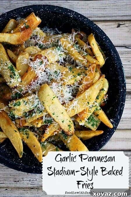 Game Day Garlic Parmesan Baked Steak Fries 2 Garlic Parmesan Stadium-Style Steak Fries - A perfect game day snack with crispy texture and rich flavor. Ideal for Super Bowl, parties, or any casual gathering. #Superbowlsnacks #Gameday #Biggamesnacks #BigGame #Comfortfood