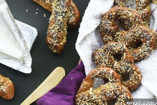 60 Ultimate Game Day Snacks 5 Everything Soft Pretzels, a savory and satisfying snack served with various delicious dips.