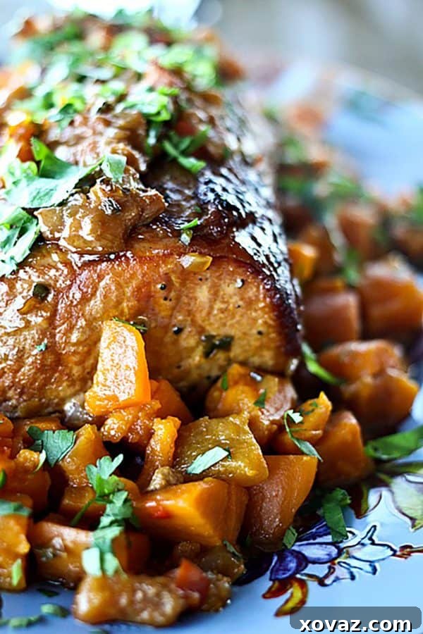 Slow Cooker Peach Salsa Pork Roast with sweet potatoes