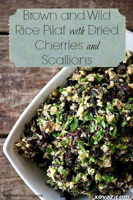 Jeweled Wild Rice Pilaf with Dried Cherries and Scallions 2 Brown and Wild Rice Pilaf with Dried Cherries - A Gourmet Side Dish
