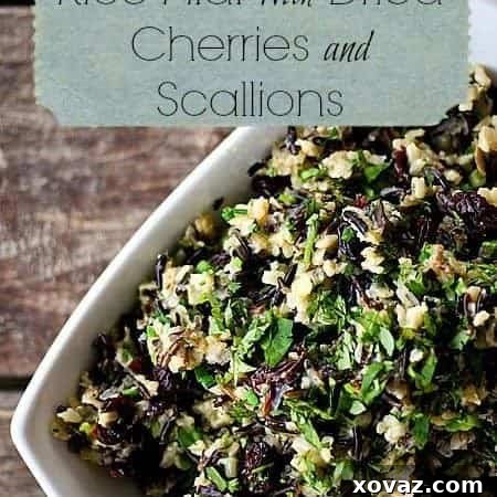 Brown and Wild Rice Pilaf with Dried Cherries - A Stunning Side Dish