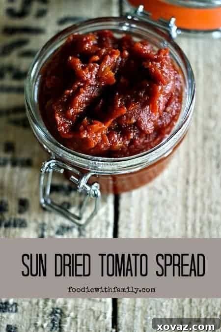 Versatile Sun-Dried Tomato Spread: a quick, healthy upgrade for sandwiches, crackers, and vibrant dips. Easy homemade recipe.