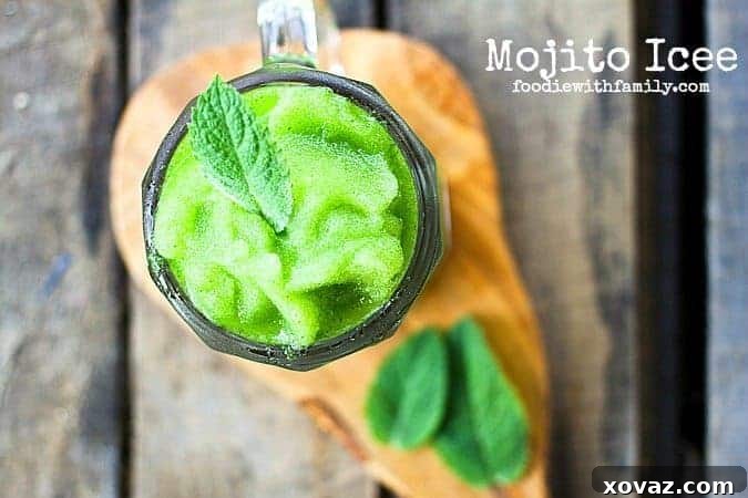 Homemade Mojito Icees: A simple and quick recipe to beat the summer heat, perfect for parties.