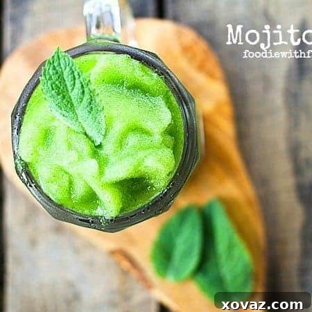 Mojito Icee {High Octane AND Mocktail Versions} - a perfect blend of mint and lime.