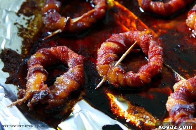 Easy Bacon Wrapped Onion Rings from foodiewithfamily.com