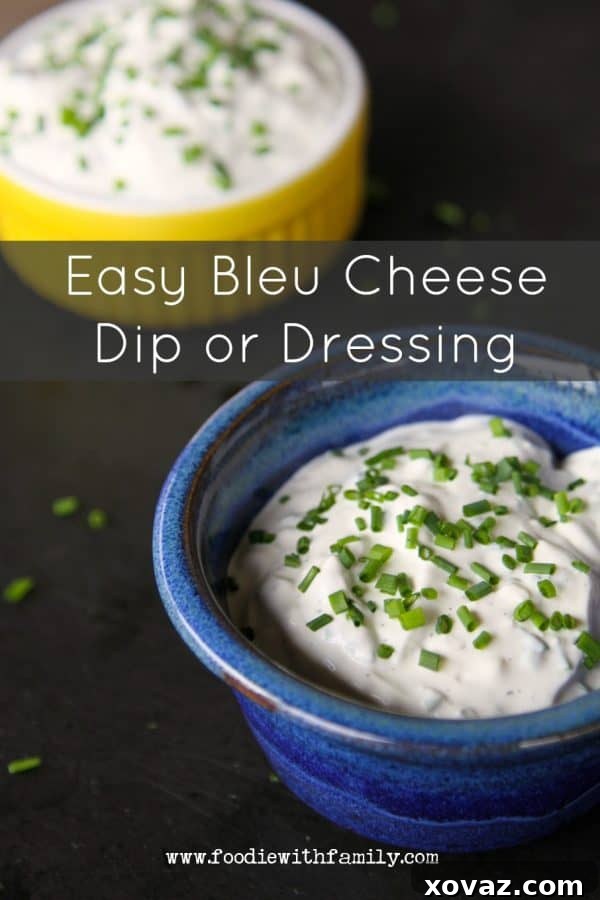 Easy Blue Cheese Dip or Dressing from foodiewithfamily.com