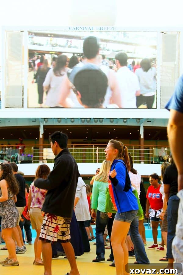 Party on deck of the #CarnivalBreeze #Client - Experience the vibrant nightlife and fun on a Carnival cruise.