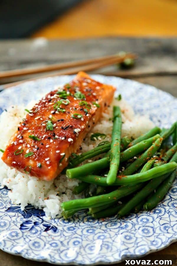 Blood Orange Miso Glazed Salmon from foodiewithfamily.com