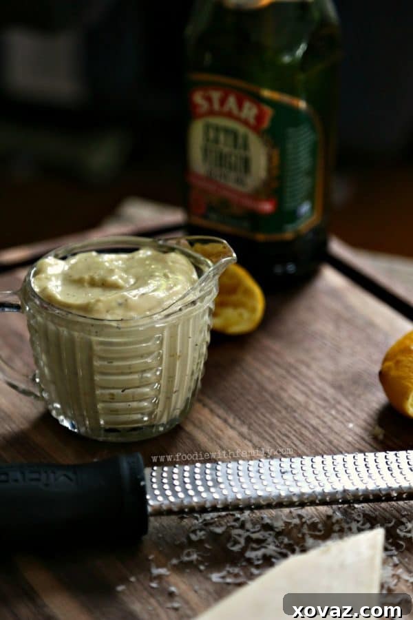 Homemade Thick Caesar Dressing like mayonnaise. Great dressing or dip.