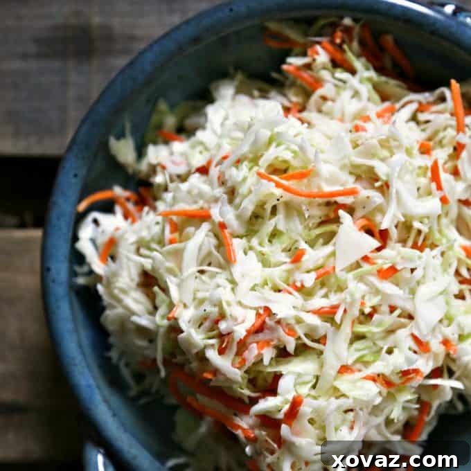 Creamy Buttermilk Slaw 5 Simple and delicious classic Southern style Buttermilk Coleslaw, a versatile side dish for any meal.