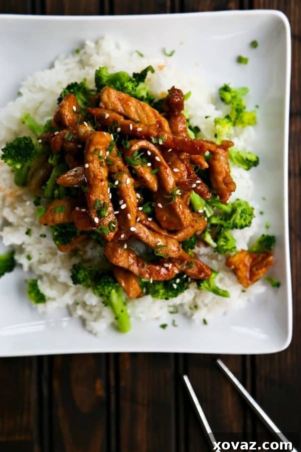 Luscious Ginger-Garlic Glazed Sticky Pork 4 Easy Garlic Ginger Glazed Sticky Pork, a tremendously flavorful and fast dinner that beats take-out any day of the week.