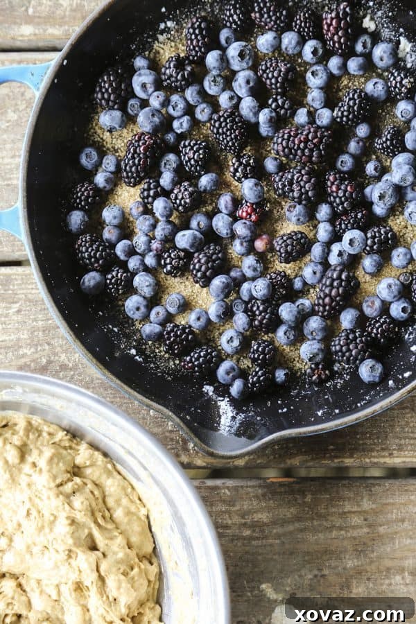 Summer Berry Skillet Cake, easy, gorgeous, delicious...
