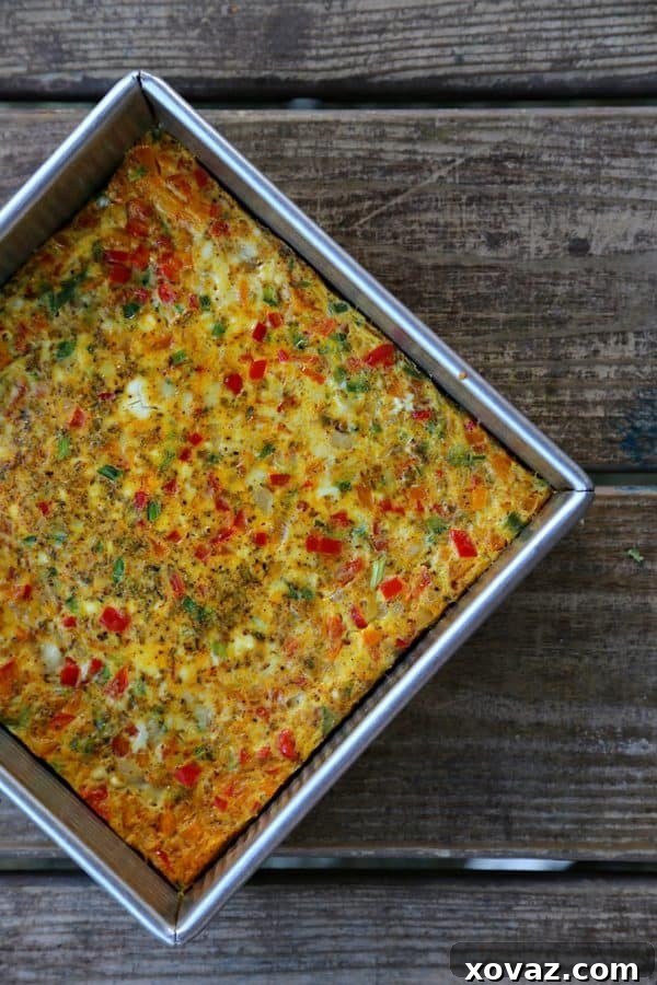 Delicious and easy-to-make Western Baked Omelet squares, ideal for healthy packed lunches.