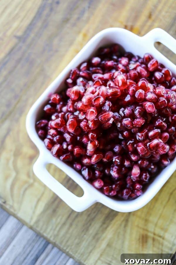 The easiest method by far; How to Deseed a Pomegranate in 1 Minute flat! A selection of fresh, ripe pomegranates.