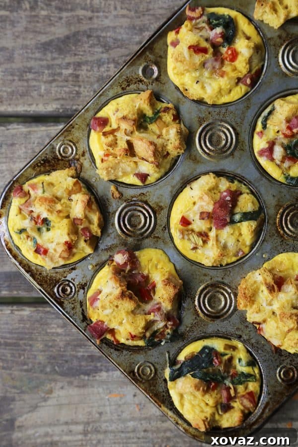 Delicious Ham and Egg Muffin Cups from foodiewithfamily.com, perfect for an easy breakfast or snack.