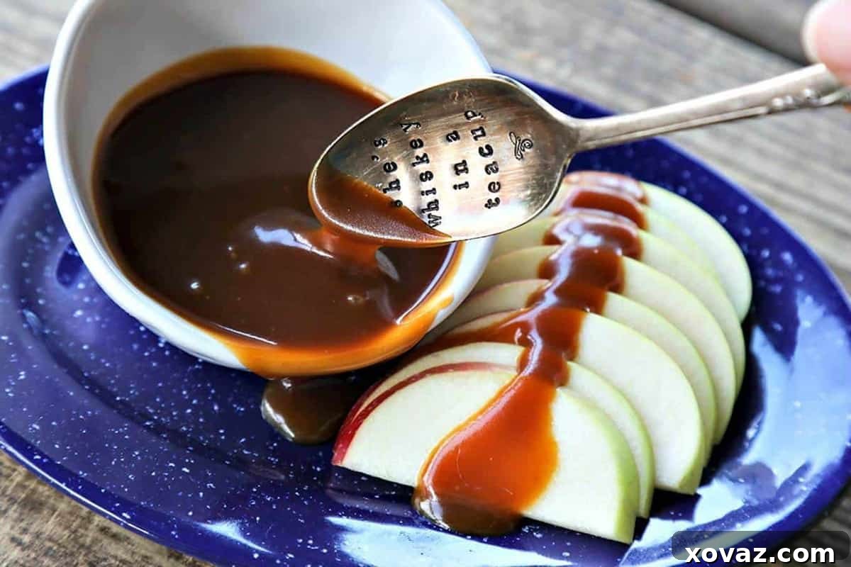 Velvet Bourbon Salted Caramel Sauce 3 Ultra-smooth, velvety, rich, and dead simple, Bourbon Salted Caramel is sweet with a little background hint of bourbon to keep things exciting.