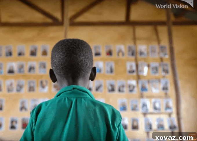 A hopeful child in Ecuador, looking at potential sponsors to choose from, symbolizing empowerment through World Vision's innovative #Chosen program.