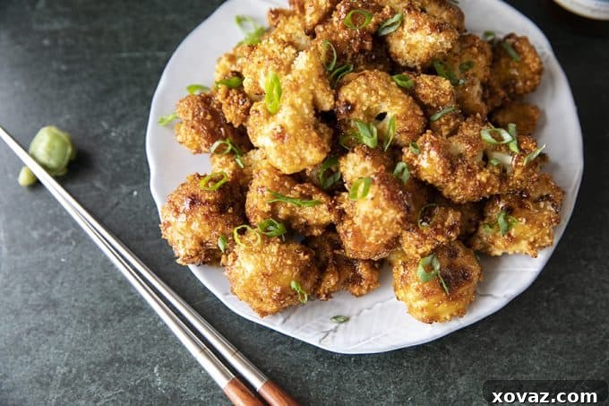 Crispy Cauli Bites 6 These incredible and incredibly simple, crunchy, baked Cauliflower Wings are sublimely sticky courtesy of the flavourful ginger and garlic teriyaki glaze.