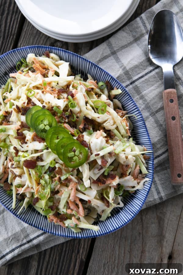 Spicy Jalapeno Coleslaw 2 Crispy Jalapeno Coleslaw with Bacon - A Fresh Summer Salad