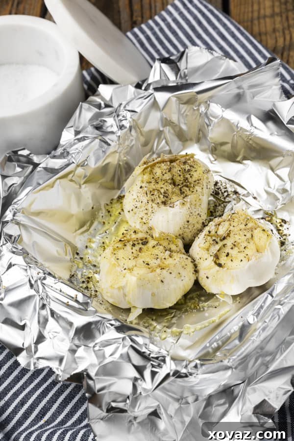 Creamy Air Fryer Roasted Garlic 4 Tender, mellow, buttery roasted cloves of garlic. This easy air fryer recipe will set you up with a generous amount of golden brown, sweet, roasted garlic in far less time than traditional oven roasted garlic.