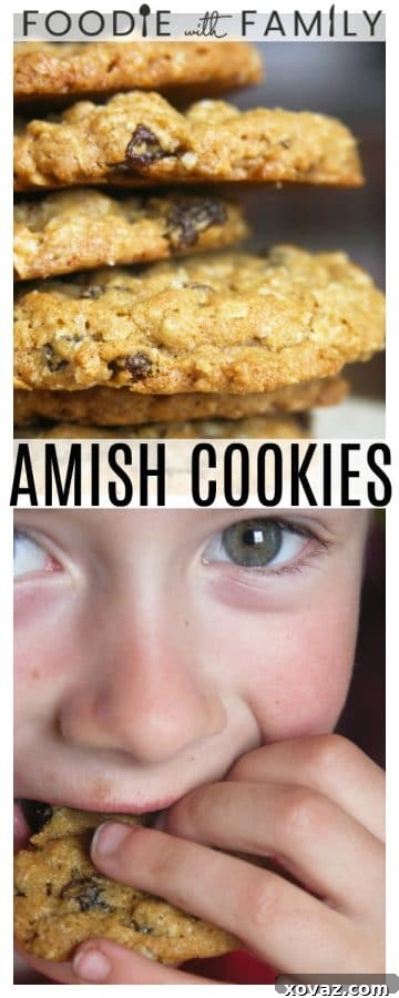 Perfect Amish Cookies for Dipping Stack of Amish Cookies with a glass of milk, inviting for a dunk