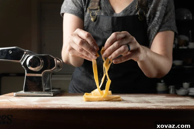 Mastering Fresh Pasta from Scratch 16 Nests of fresh pasta ready for storage.
