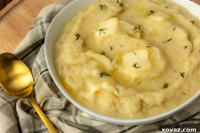 mashed potato squash mashed with butter and thyme