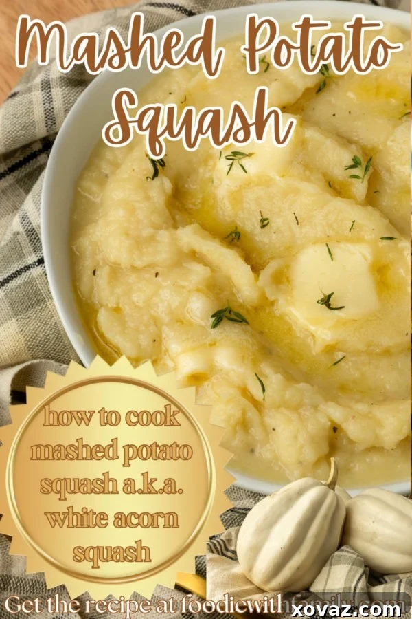 mashed potato squash mashed with butter and thyme