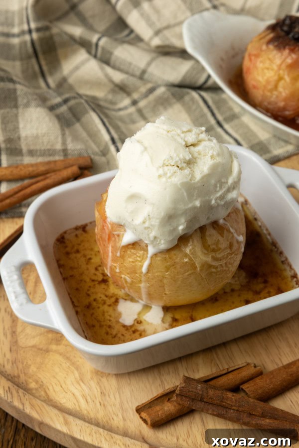 Homestyle Baked Apples 6 apples stuffed with brown sugar, butter, and dried cranberries in ramekins