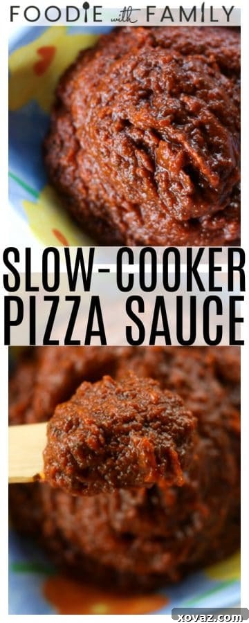 Effortless Crock-Pot Pizza Sauce 4 Slow-Cooker Pizza Sauce: Deep, rich red and packed with herbs, garlic, olive oil and Italian cheese, this old-school pizza sauce will knock your socks off.