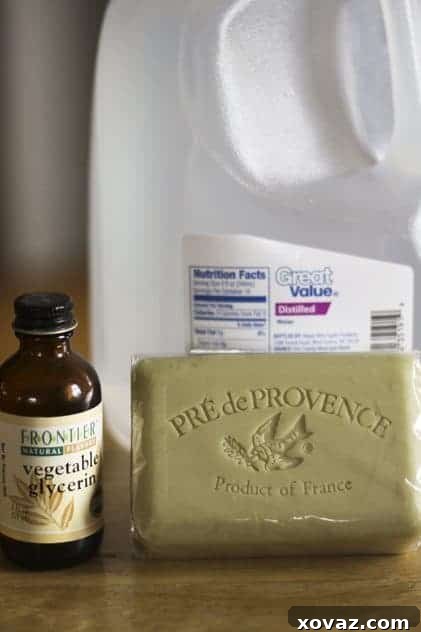 Homemade Body Wash and Hand Soap Ingredients