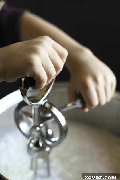 Child Helping Mix Homemade Soap