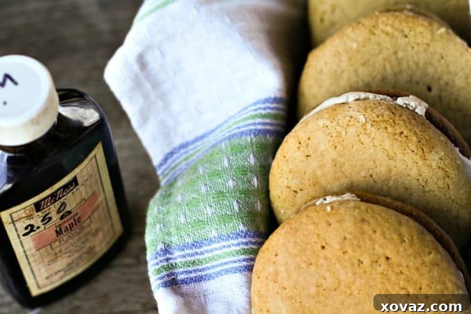 Authentic Amish Maple Sandwich Cookies or Whoopie Pies, a homemade dessert from foodiewithfamily.com