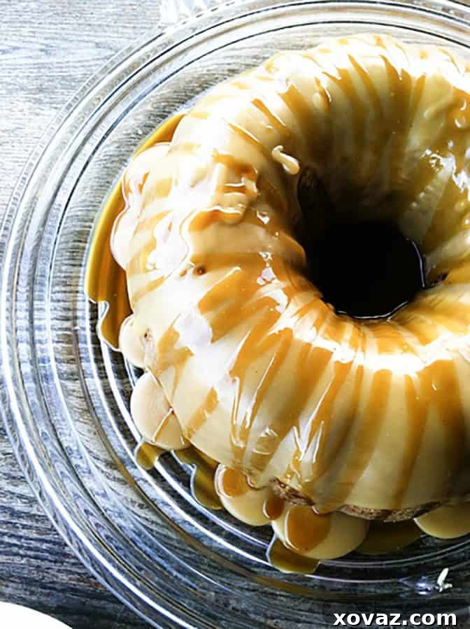 Maple Frosted Pumpkin Spice Cake with Cider Caramel 3 Pumpkin spice Cake with Maple Glaze and Cider Caramel