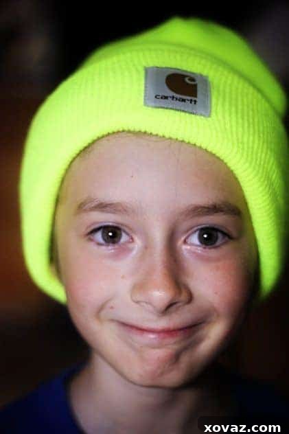 Leif, a happy nine-year-old boy