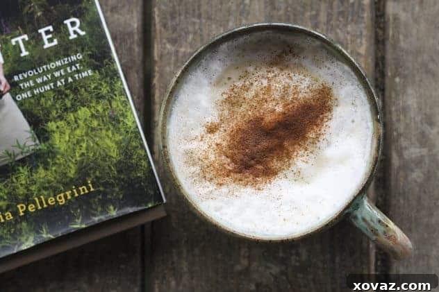 A warm mug of Dirty Chai with a creamy top, perfect for a cozy morning.