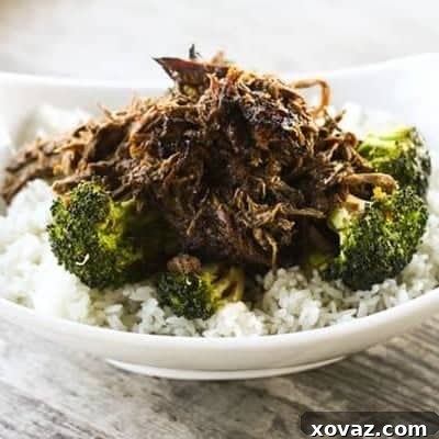 Slow-Cooker Asian Beef ready to serve