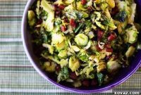 Crispy Brussels Sprouts with Caramelized Lap Cheong