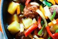 Stir Fried Sweet and Sour Ham Balls