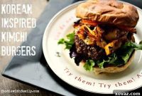 Seoul Street Kimchi Burger with Gochujang Aioli