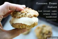 Warm Spiced Cinnamon Frozen Custard and Cookie Ice Cream Sandwiches