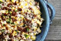 Slow Cooker Black Eyed Pea Corn and Bacon Dip